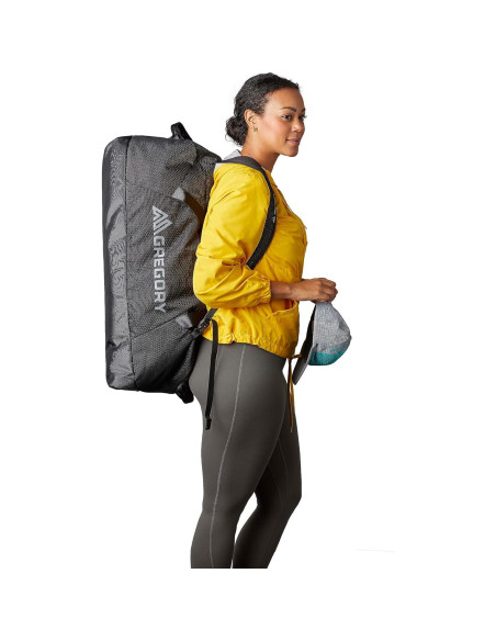 Bolsa de viaje Gregory Supply 90L plegable repelente agua negra