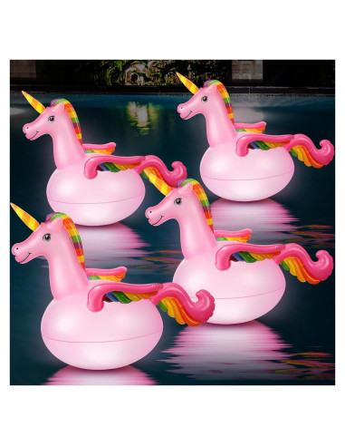 Luces de Piscina Flotantes Solares Unicornio Silkfly 55x35cm