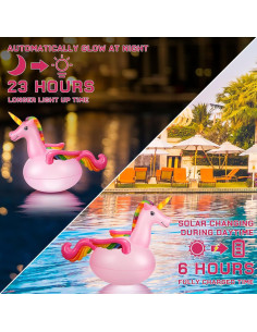 Luces de Piscina Flotantes Solares Unicornio Silkfly 55x35cm 2