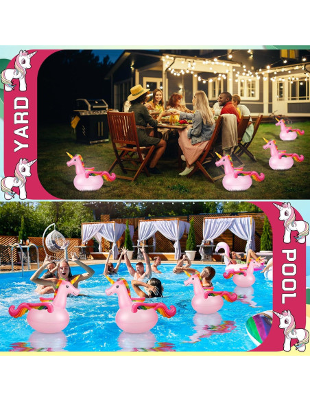 Luces de Piscina Flotantes Solares Unicornio Silkfly 55x35cm