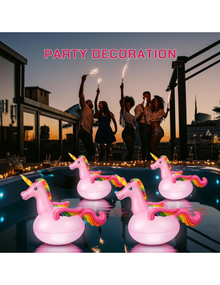 Luces de Piscina Flotantes Solares Unicornio Silkfly 55x35cm