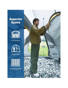 Tienda SUV JOYTUTUS Doble Puerta Impermeable para 6 Personas 2