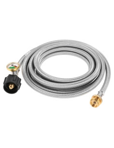 Manguera Adaptadora de Propano 15 pies Lemfema Acero Inoxidable