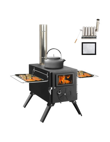 Estufa de leña portátil UNDUSLUY para camping 6.7 kg