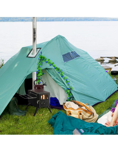 Estufa de leña portátil UNDUSLUY para camping 6.7 kg