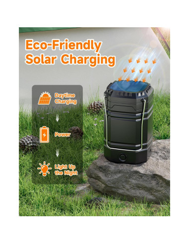 Linterna Solar LED Recargable Mesqool 4 Piezas 1600mAh