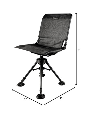 Silla de Caza Plegable Ameristep 360 Silenciosa Negra