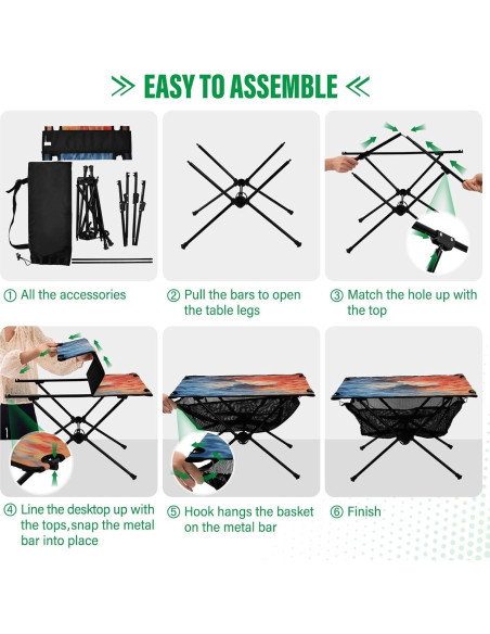 Mesa de Camping Plegable GOODOLD 60x40cm Ligera y Portátil Mesa de Camping Plegable GOODOLD 60x40cm Ligera y Portátil