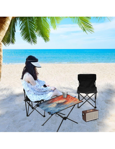 Mesa de Camping Plegable GOODOLD 60x40cm Ligera y Portátil