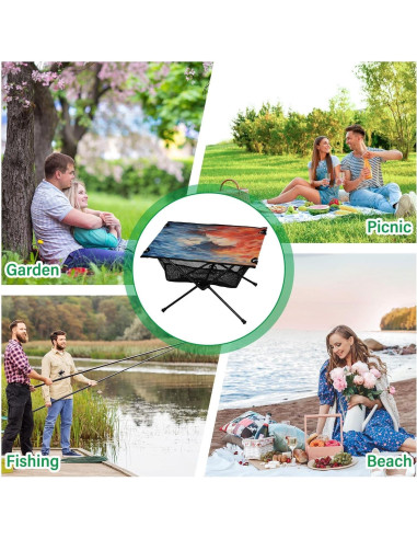 Mesa de Camping Plegable GOODOLD 60x40cm Ligera y Portátil