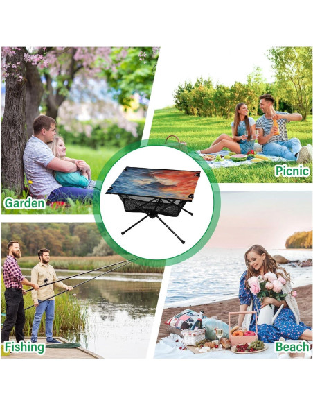 Mesa de Camping Plegable GOODOLD 60x40cm Ligera y Portátil Mesa de Camping Plegable GOODOLD 60x40cm Ligera y Portátil