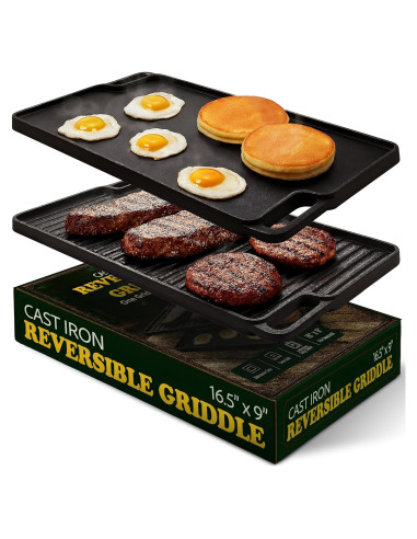 Plancha Reversible de Hierro Fundido Innovaciones Modernas 44.7x25.4cm