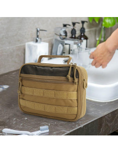 Bolsa de Aseo Táctica SUNRISING para Hombres - Caqui 2