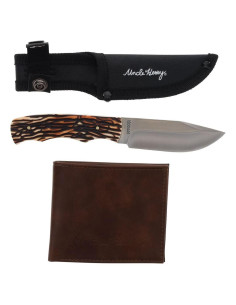 Cuchillo Fijo Tío Henry SCHP1200445 con Cartera de Cuero
