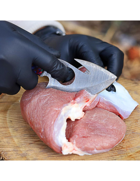 Cuchillo de Damasco RYOBA 16.5 cm con Funda de Cuero