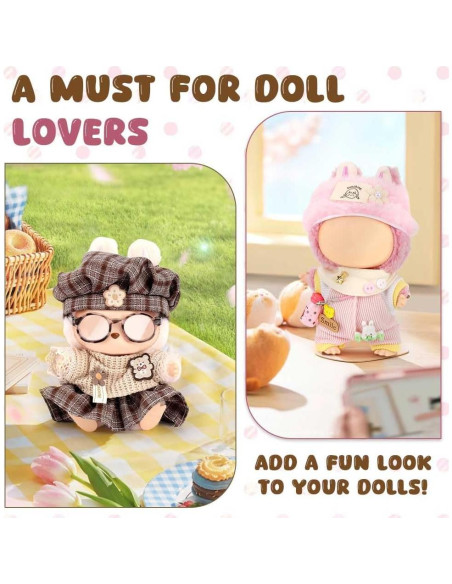 Conjunto de Ropa para Muñeca WALLFID 17cm 4 Piezas Rosa Dulce