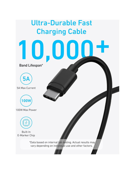 Cargador USB-C Anker 45W Rápido con 2 Cables 1.5m Negro Cargador USB-C Anker 45W Rápido con 2 Cables 1.5m Negro