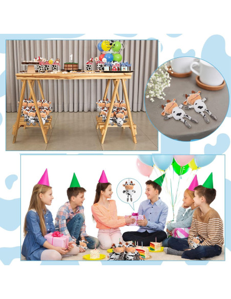 20 Llaveros de Vaca de Peluche Lewtemi para Regalo de Fiesta