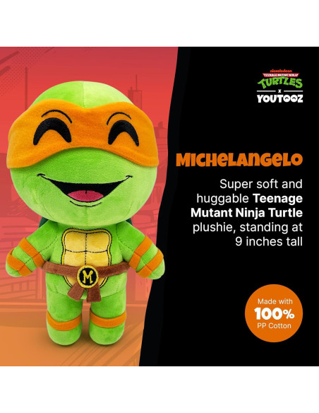 Peluche Michelangelo Chibi 23cm Youtooz TMNT Suave