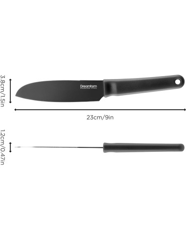 Cuchillo de Pelar Dreamfarm DFKD5110 11.43 cm Negro con Funda