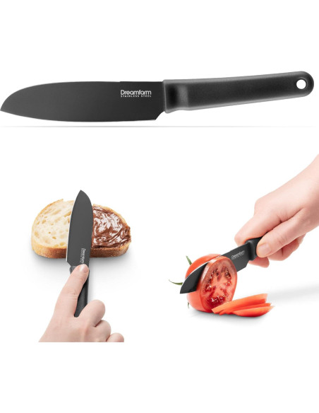 Cuchillo de Pelar Dreamfarm DFKD5110 11.43 cm Negro con Funda