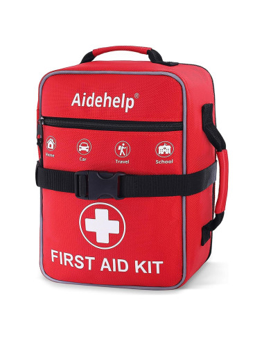 Kit de Primeros Auxilios AIDEHELP 520 Piezas - Emergencia Rojo