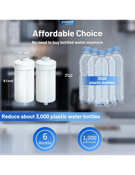 Filtros de Fluoruros Purewell FL-2 Paquete de 2, 5 Etapas Filtros de Fluoruros Purewell FL-2 Paquete de 2, 5 Etapas