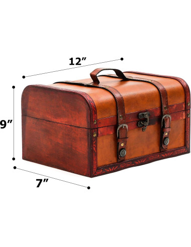 Cofre Decorativo de Madera Innovaciones Trademark 31.75 cm