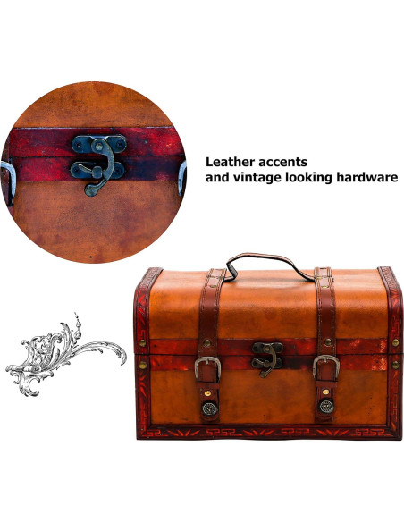 Cofre Decorativo de Madera Innovaciones Trademark 31.75 cm Cofre Decorativo de Madera Innovaciones Trademark 31.75 cm