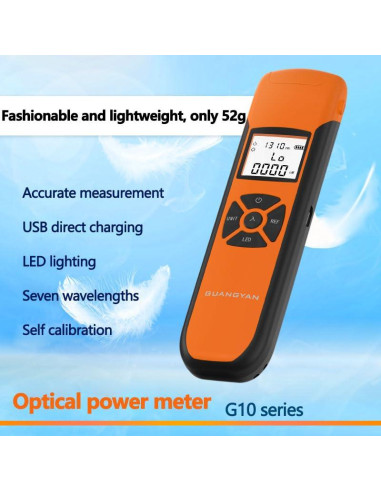 Medidor de Potencia Óptica Oaufttik G10 -70 a +10 dBm