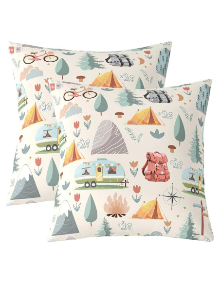 Erosebridal Fundas de Cojín Cuadradas 40.64 cm Set de 2