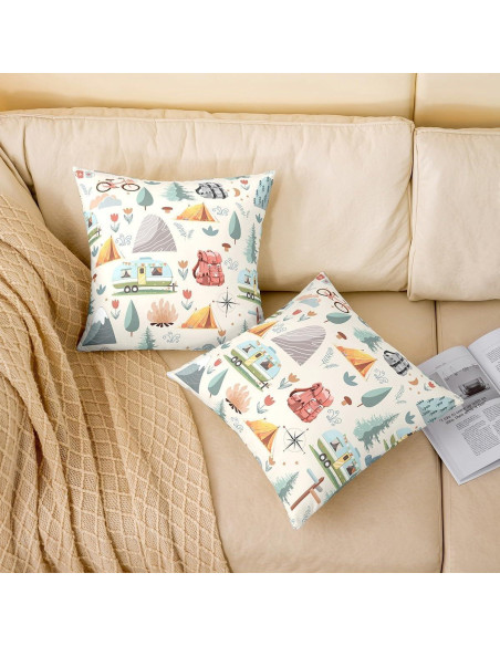 Erosebridal Fundas de Cojín Cuadradas 40.64 cm Set de 2