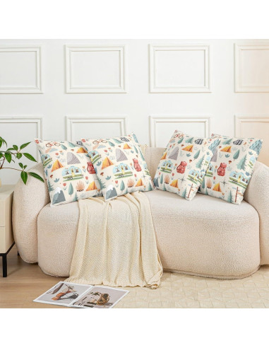 Erosebridal Fundas de Cojín Cuadradas 40.64 cm Set de 2