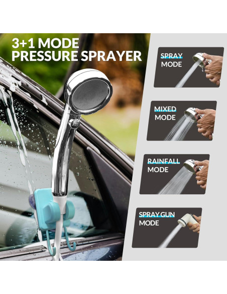 Ducha de Camping Portátil Thallike con Cubo Plegable 28L