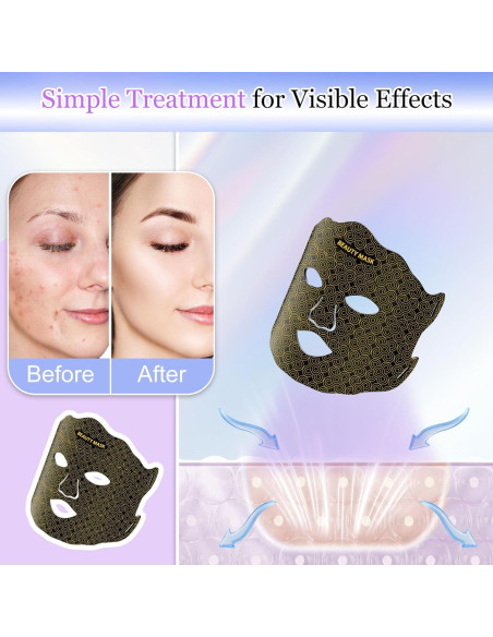 Máscara de Terapia de Luz Roja SECOCTSR 7 Colores 3 Brillos