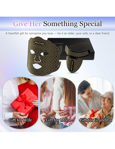 Máscara de Terapia de Luz Roja SECOCTSR 7 Colores 3 Brillos