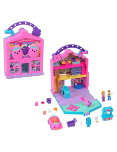 Juego Polly Pocket Fresh Market Mattel con 2 muñecas y 12 accesorios