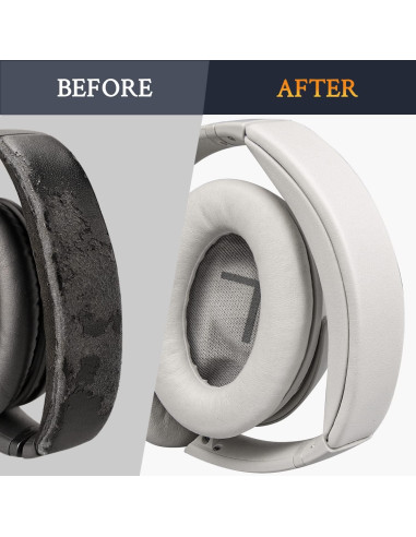Funda de diadema SOULWIT para Bose QuietComfort 45 y SE - Humo blanco