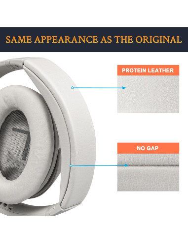 Funda de diadema SOULWIT para Bose QuietComfort 45 y SE - Humo blanco