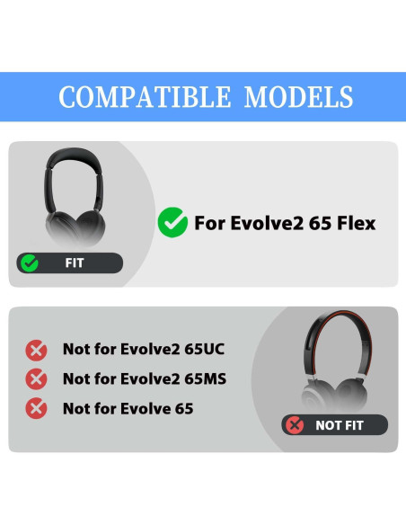 Almohadillas de Reemplazo Adhiper para Auriculares Jabra Evolve2 65 Flex Almohadillas de Reemplazo Adhiper para Auriculares Jabra Evolve2 65 Flex