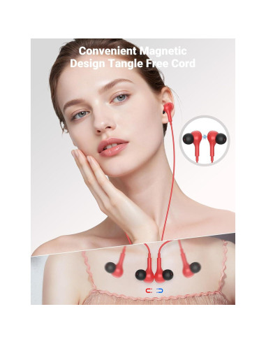 Auriculares USB C In Ear Bonitos con Micrófono y Control de Volumen