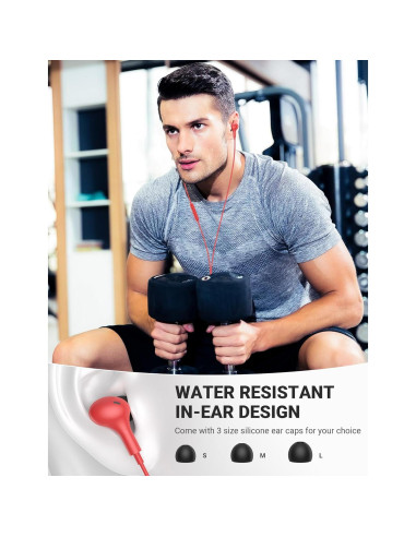 Auriculares USB C In Ear Bonitos con Micrófono y Control de Volumen