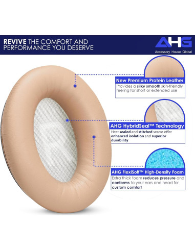 Almohadillas de Repuesto AHG para Bose SoundLink AE2 Beige