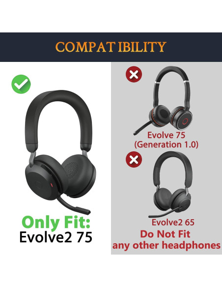 Almohadillas de Gel Refrigerante SOULWIT para Jabra Evolve2 75