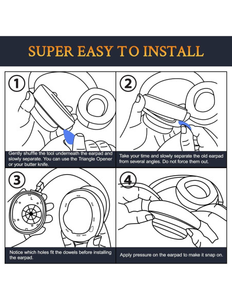 Almohadillas de Reemplazo JBL Live 500BT - Cuero Negro