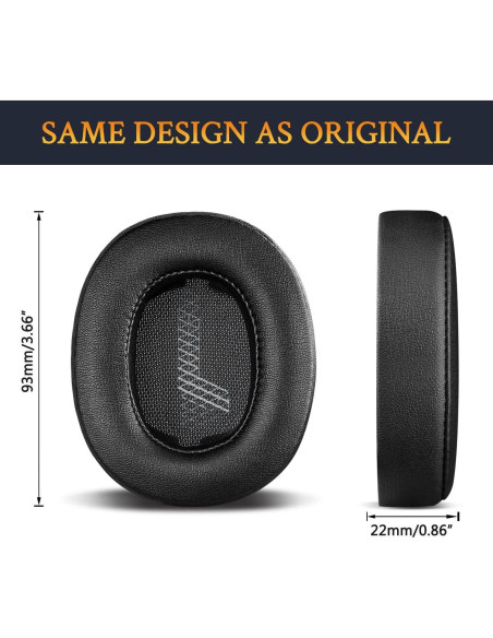 Almohadillas de Reemplazo JBL Live 500BT - Cuero Negro