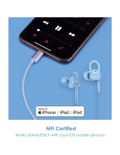 Auriculares Lightning PALOVUE NeoFlow Color Azul MFi 2