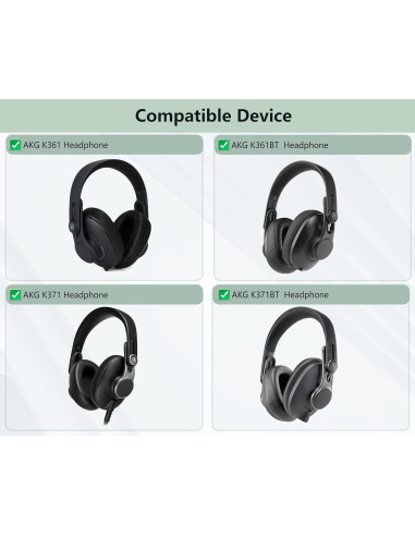 Almohadillas de Reemplazo Suaves XRHTONG para AKG K361 K371