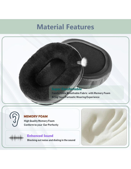 Almohadillas de Reemplazo Suaves XRHTONG para AKG K361 K371