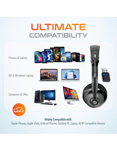 Auricular Bluetooth Delton 35X con micrófono y carga rápida